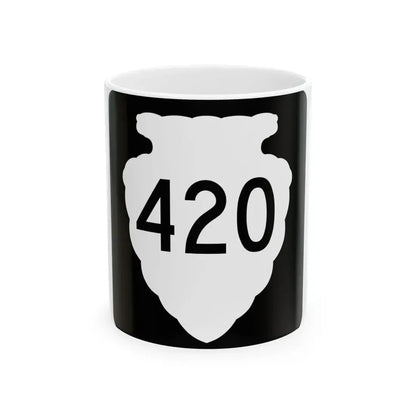 MT-sec-420 (Montana) (Road Sign) White Coffee Mug 11oz - Go Mug Yourself