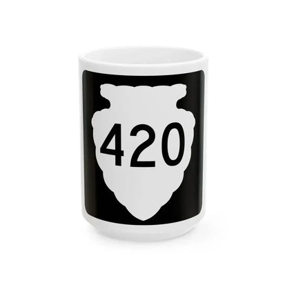 MT-sec-420 (Montana) (Road Sign) White Coffee Mug 15oz - Go Mug Yourself