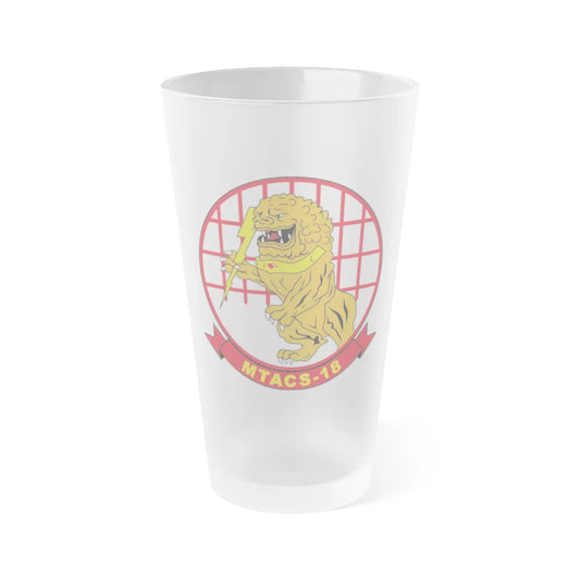 MTACS 18 (USMC) Frosted Pint Glass 16oz-Go Mug Yourself