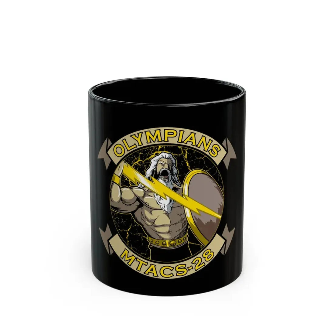 MTACS 28 Olympians (USMC) Black Coffee Mug 11oz - Go Mug Yourself