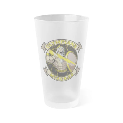 MTACS 28 Olympians (USMC) Frosted Pint Glass 16oz-Go Mug Yourself