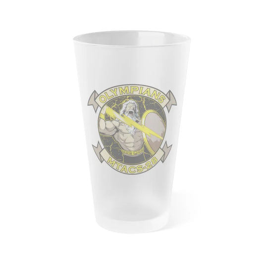 MTACS 28 Olympians (USMC) Frosted Pint Glass 16oz-Go Mug Yourself