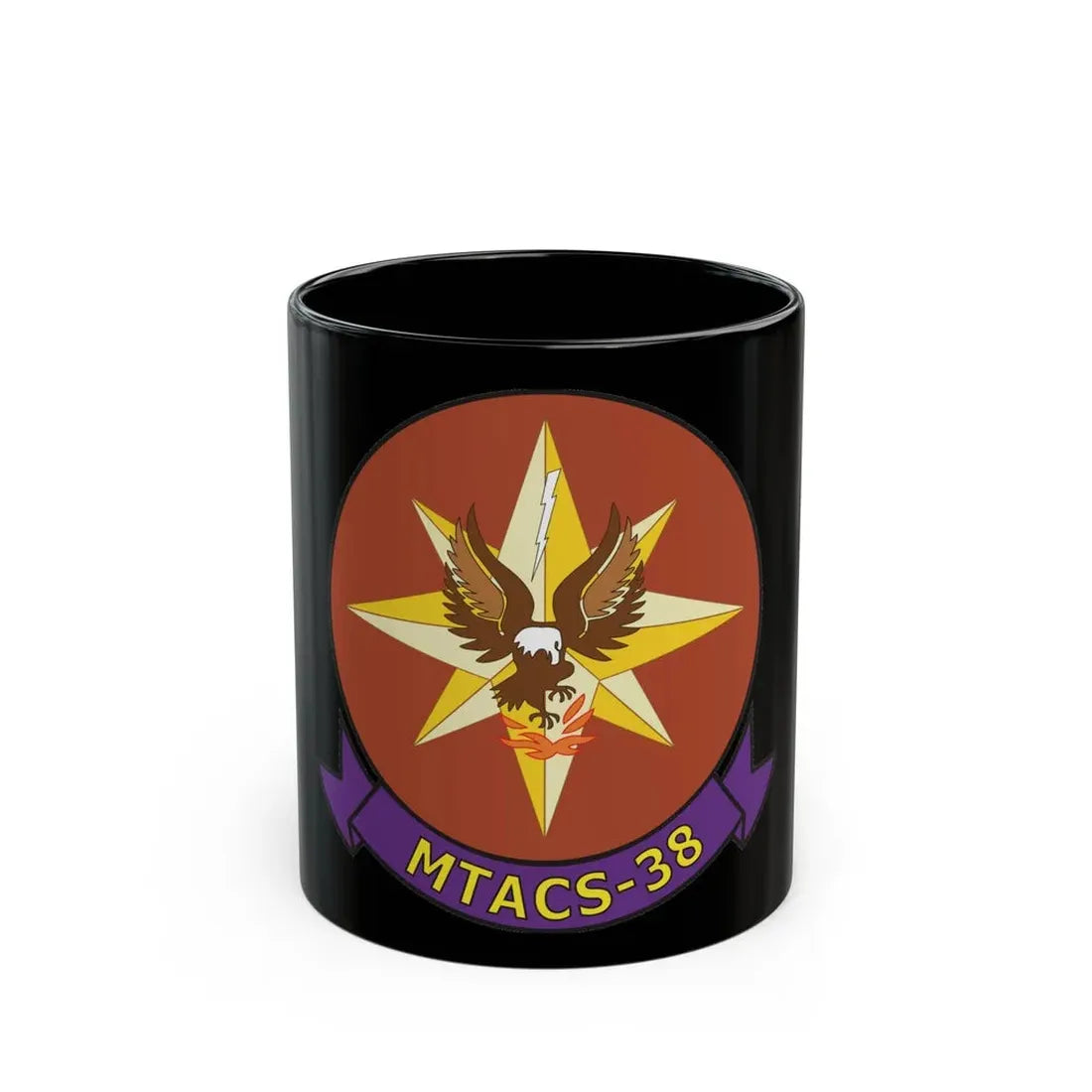 MTACS 38 Fire Chickens (USMC) Black Coffee Mug 11oz - Go Mug Yourself