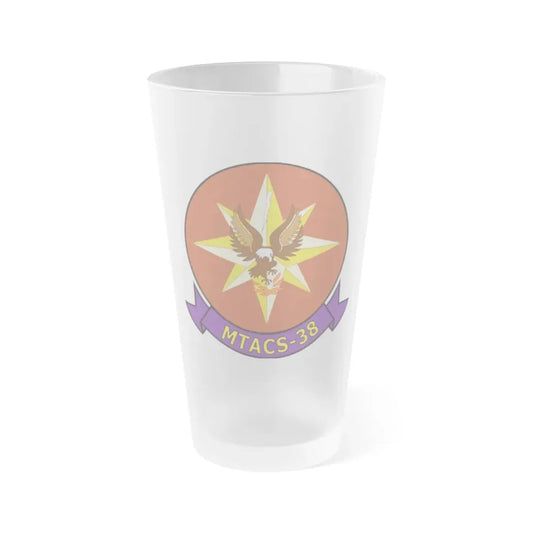 MTACS 38 Fire Chickens (USMC) Frosted Pint Glass 16oz Default Title - Go Mug Yourself