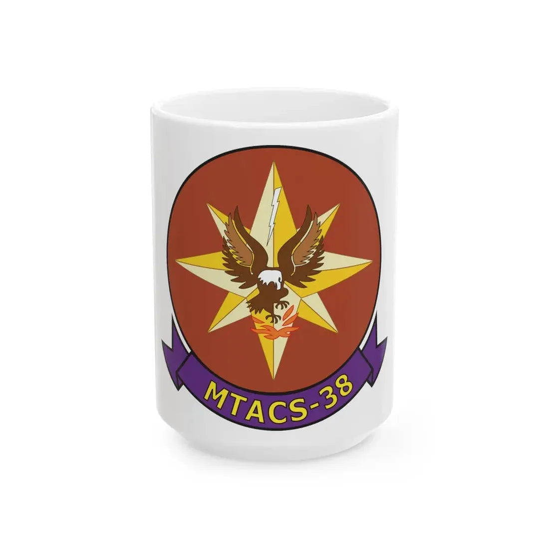 MTACS 38 Fire Chickens (USMC) White Coffee Mug 15oz - Go Mug Yourself