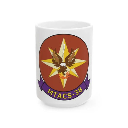 MTACS 38 Fire Chickens (USMC) White Coffee Mug 15oz - Go Mug Yourself