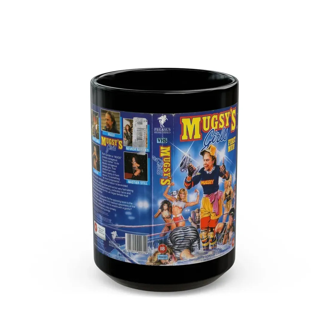 MUGSYS GIRLS (VHS COVER) - Black Coffee Mug 15oz - Go Mug Yourself