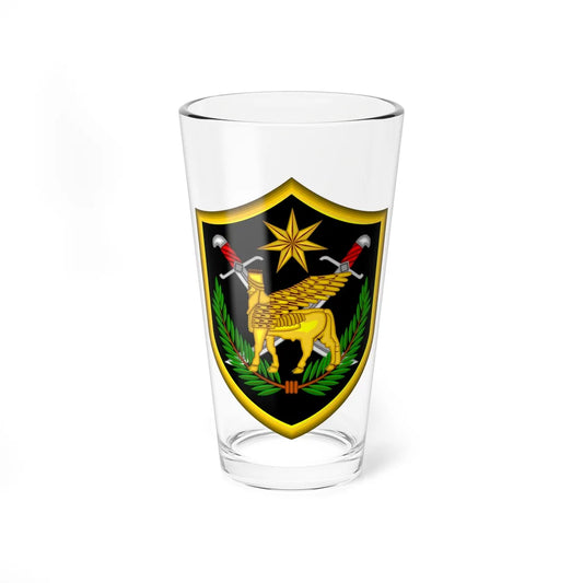 Multi-National Force-Iraq Shoulder Sleeve Insignia (Iraq) (Coat of Arms) Pint Glass 16oz 16oz - Go Mug Yourself