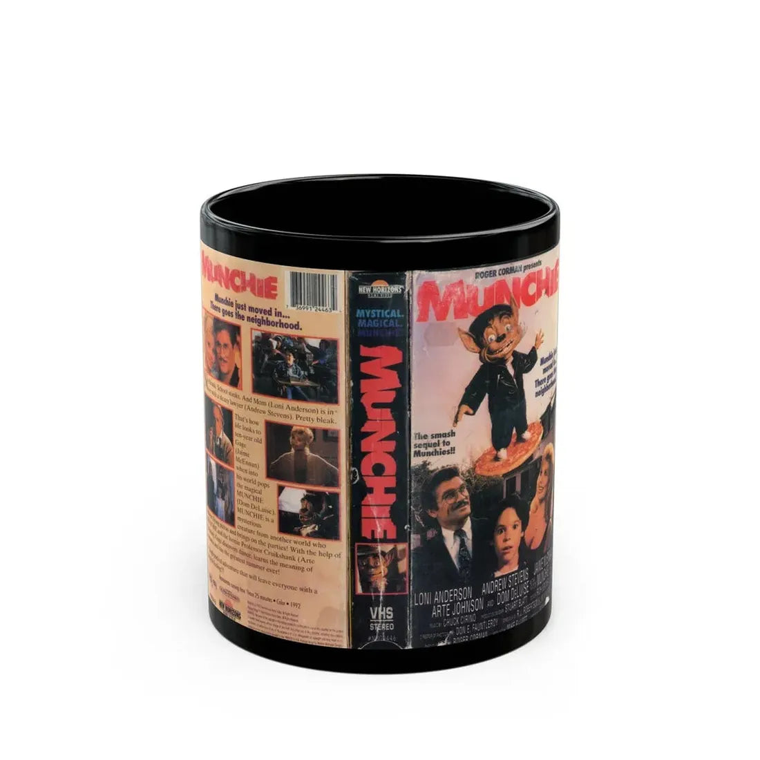MUNCHIE (VHS COVER) - Black Coffee Mug 11oz - Go Mug Yourself