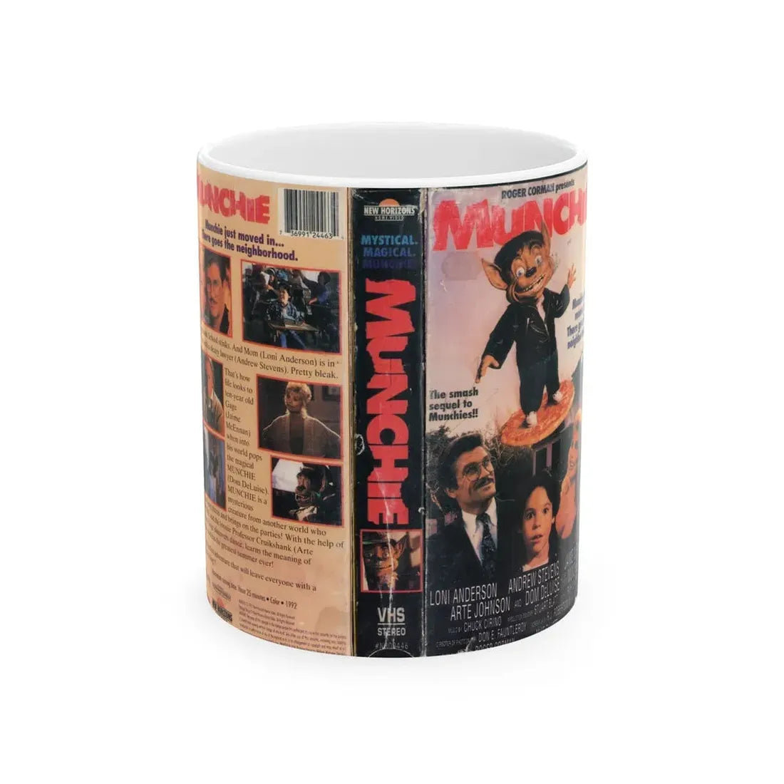 MUNCHIE (VHS COVER) - White Coffee Mug 11oz - Go Mug Yourself