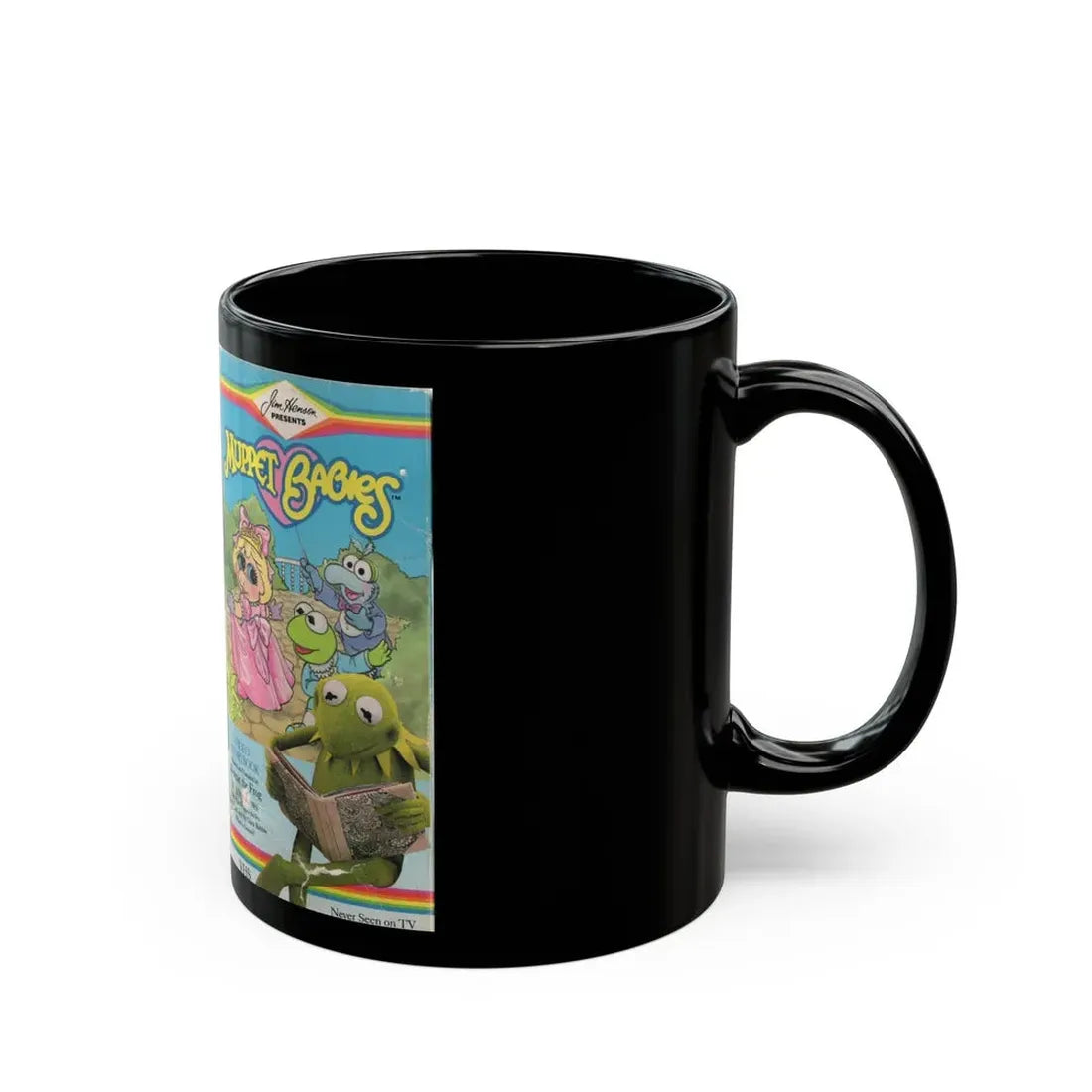 MUPPET BABIES VIDEO STORYBOOK (VHS COVER) - Black Coffee Mug - Go Mug Yourself