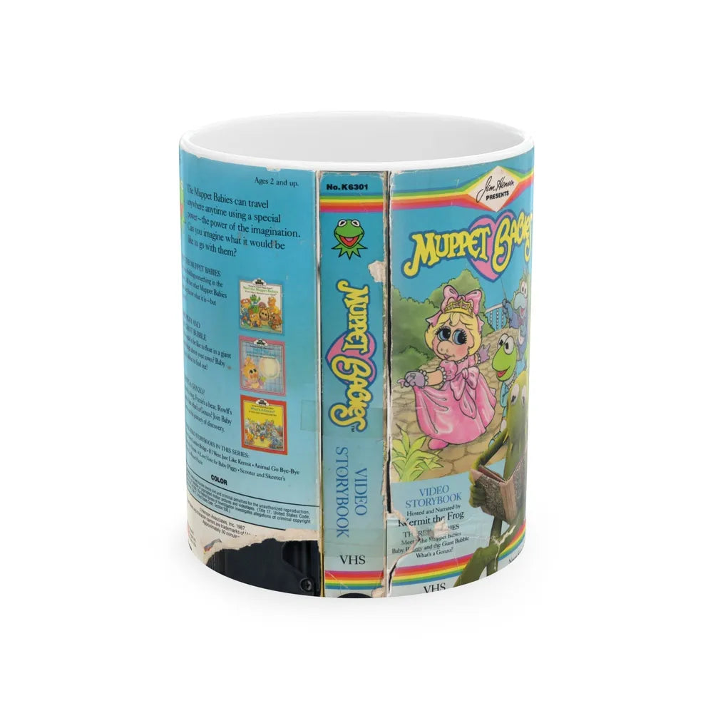 MUPPET BABIES VIDEO STORYBOOK (VHS COVER) - White Coffee Mug-11oz-Go Mug Yourself