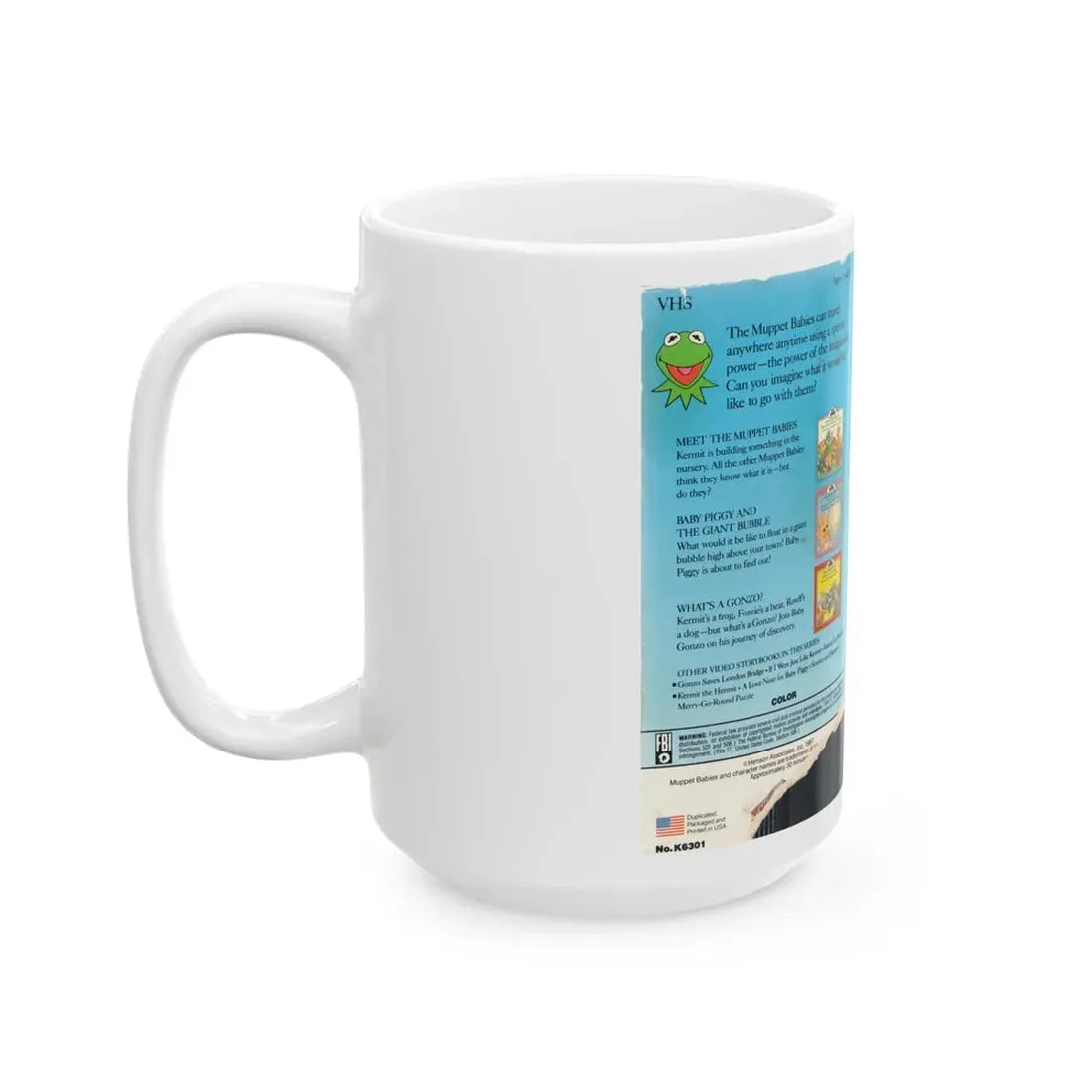 MUPPET BABIES VIDEO STORYBOOK (VHS COVER) - White Coffee Mug - Go Mug Yourself