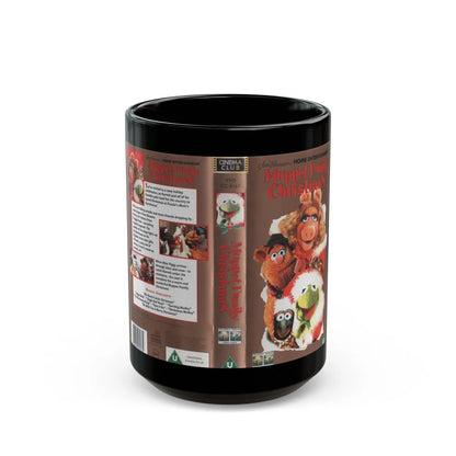 MUPPET FAMILY CHRISTMAS (VHS COVER) - Black Coffee Mug-15oz-Go Mug Yourself