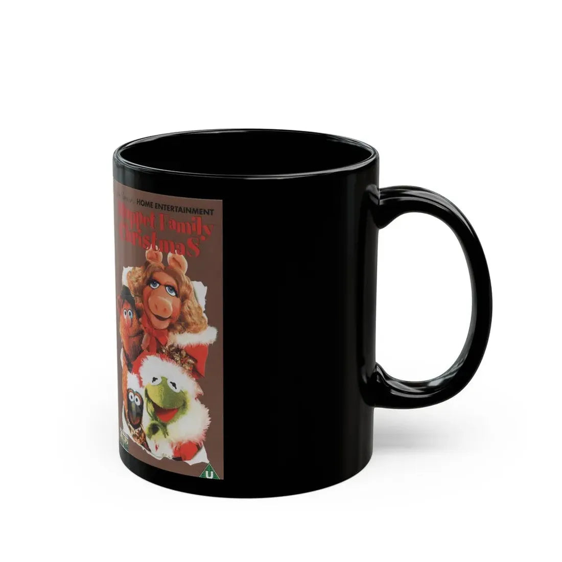 MUPPET FAMILY CHRISTMAS (VHS COVER) - Black Coffee Mug - Go Mug Yourself