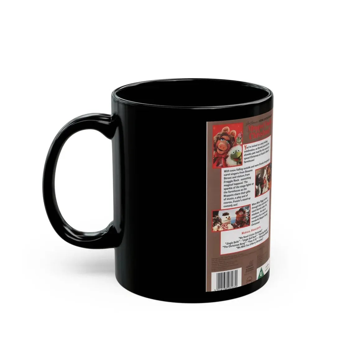 MUPPET FAMILY CHRISTMAS (VHS COVER) - Black Coffee Mug - Go Mug Yourself