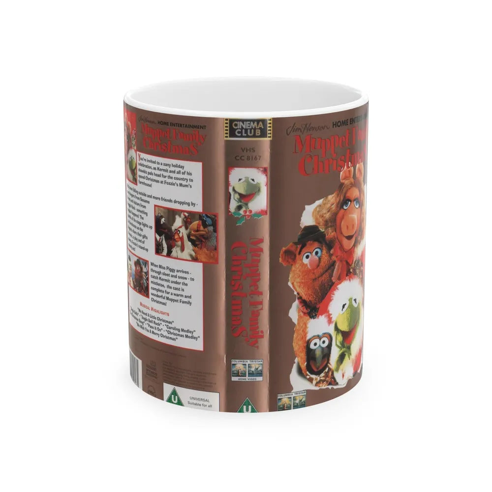 MUPPET FAMILY CHRISTMAS (VHS COVER) - White Coffee Mug-11oz-Go Mug Yourself