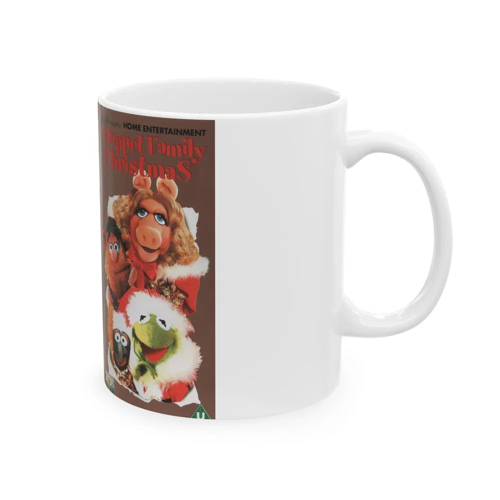 MUPPET FAMILY CHRISTMAS (VHS COVER) - White Coffee Mug-Go Mug Yourself