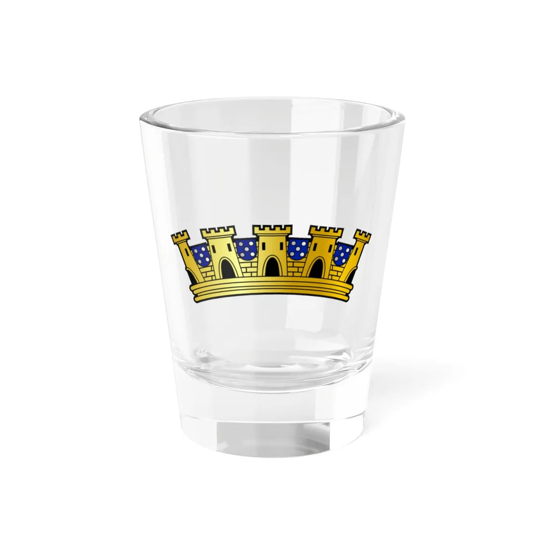 Mural Crown for Administrative Regions - Portugal (Portugal) (Coat of Arms) Shot Glass 1.5oz 1.5oz - Go Mug Yourself