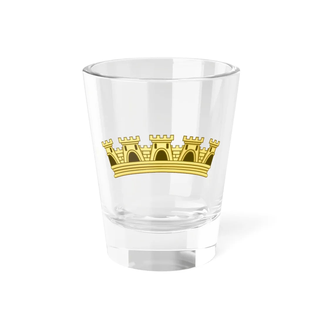 Mural Crown of Capital - Portugal (Portugal) (Coat of Arms) Shot Glass 1.5oz 1.5oz - Go Mug Yourself