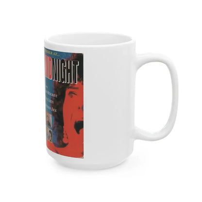 MURDER AT MIDNIGHT (VHS COVER) - White Coffee Mug - Go Mug Yourself