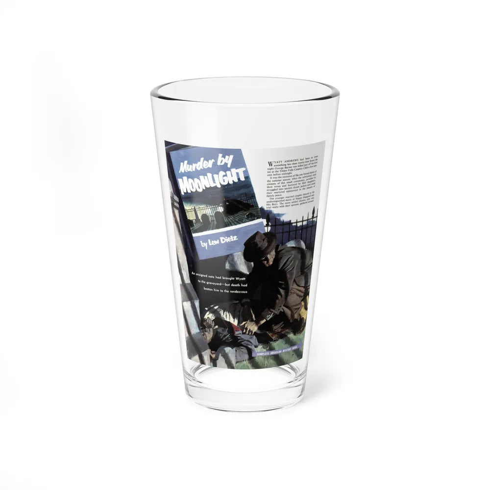 Murder by Moonlight, The American Magazine, December 1952 (Magazine Illustration) Pint Glass 16oz-16oz-Go Mug Yourself