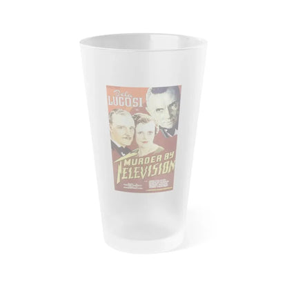 MURDER BY TELEVISION 1935 Movie Poster - Frosted Pint Glass 16oz Default Title - Go Mug Yourself