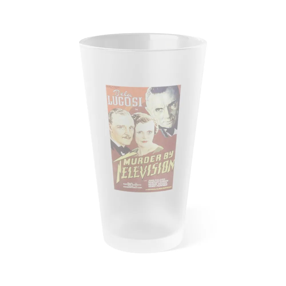 MURDER BY TELEVISION 1935 Movie Poster - Frosted Pint Glass 16oz-Go Mug Yourself