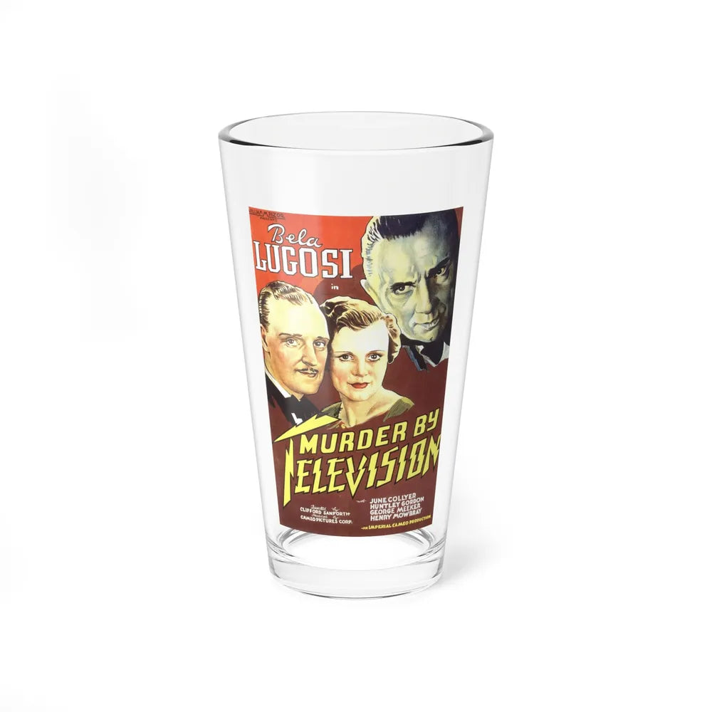 MURDER BY TELEVISION 1935 Movie Poster - Pint Glass 16oz-16oz-Go Mug Yourself