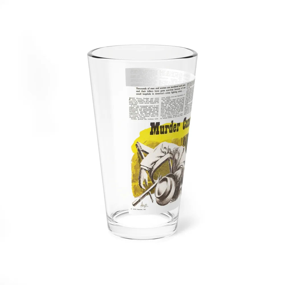 Murder Comes Easy, Adam magazine, September 1963 (Magazine Illustration) Pint Glass 16oz-Go Mug Yourself