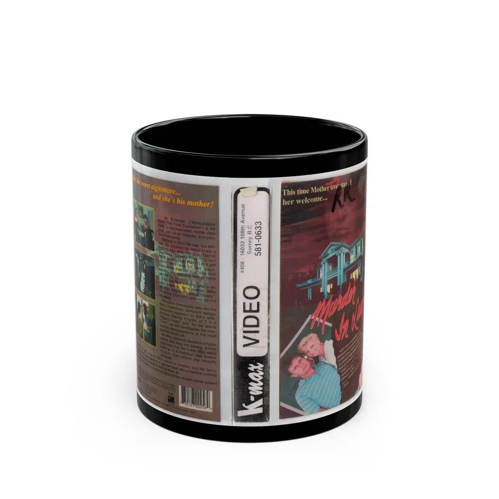 MURDER IN LAW (VHS COVER) - Black Coffee Mug-11oz-Go Mug Yourself