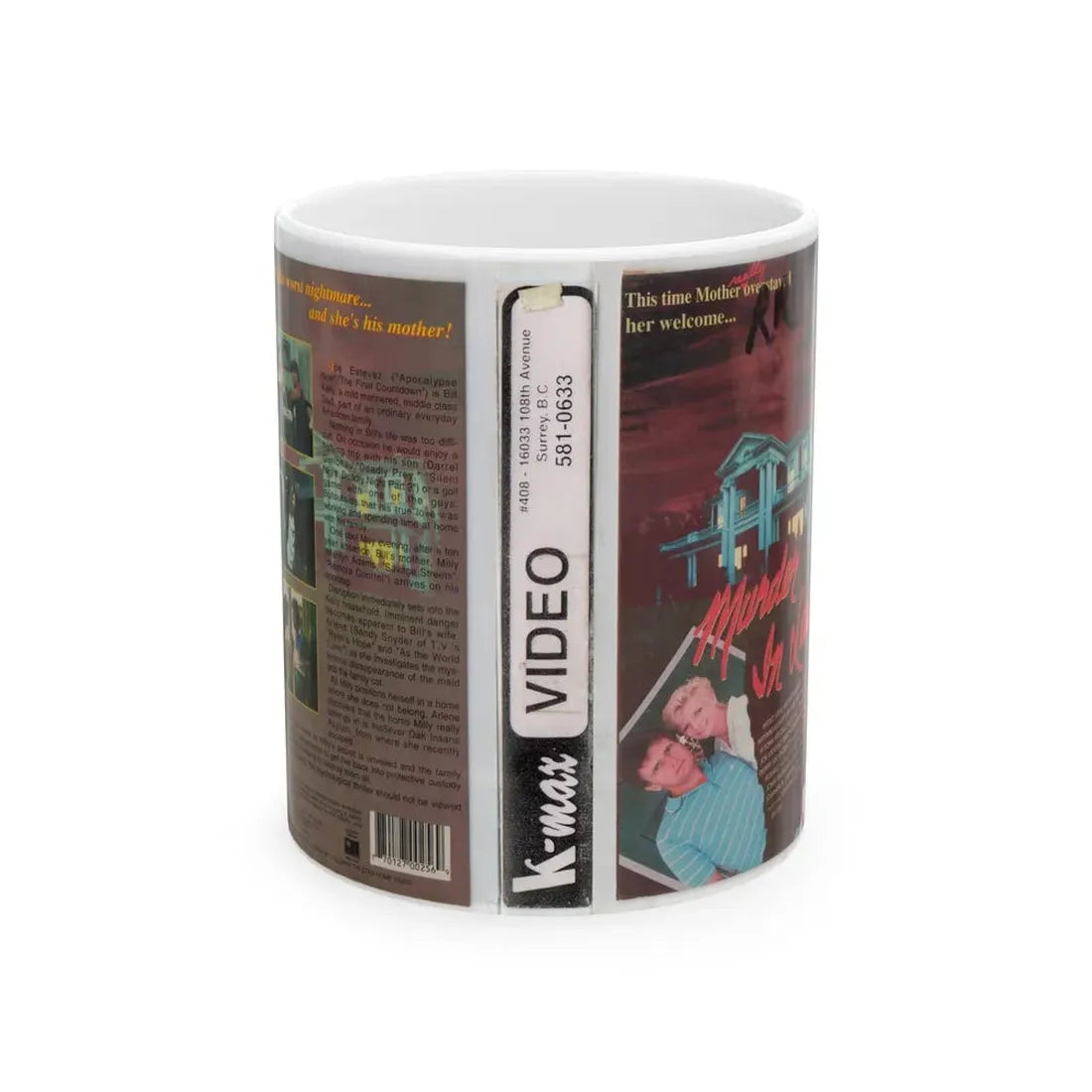 MURDER IN LAW (VHS COVER) - White Coffee Mug 11oz - Go Mug Yourself
