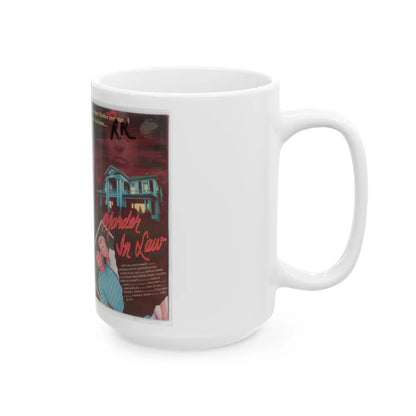 MURDER IN LAW (VHS COVER) - White Coffee Mug-Go Mug Yourself