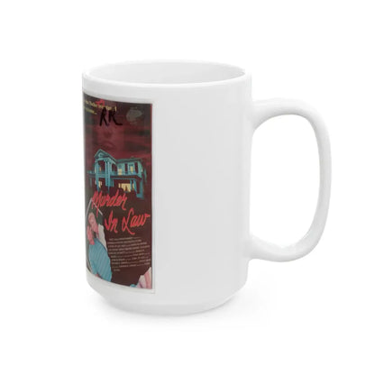 MURDER IN LAW (VHS COVER) - White Coffee Mug - Go Mug Yourself