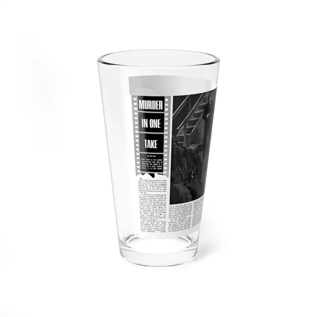Murder In One Take, Tonight magazine, No. 2, 1965 (Magazine Illustration) Pint Glass 16oz - Go Mug Yourself