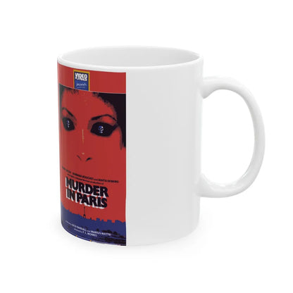 MURDER IN PARIS (VHS COVER) - White Coffee Mug-Go Mug Yourself