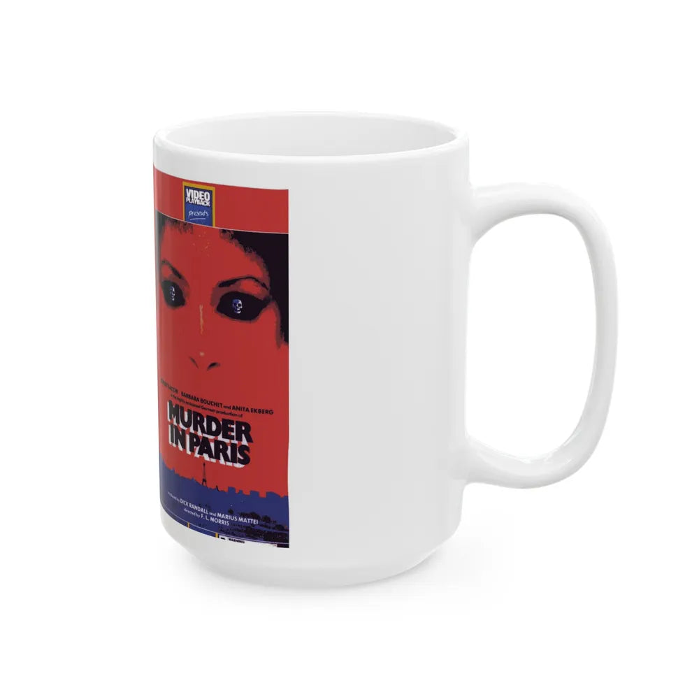 MURDER IN PARIS (VHS COVER) - White Coffee Mug-Go Mug Yourself