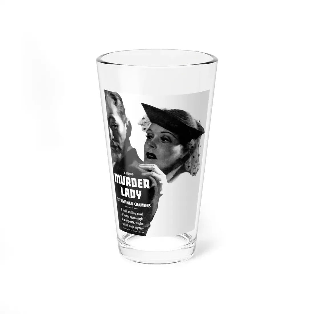 Murder Lady (1), Liberty magazine, April 16,1938 (Magazine Illustration) Pint Glass 16oz 16oz - Go Mug Yourself
