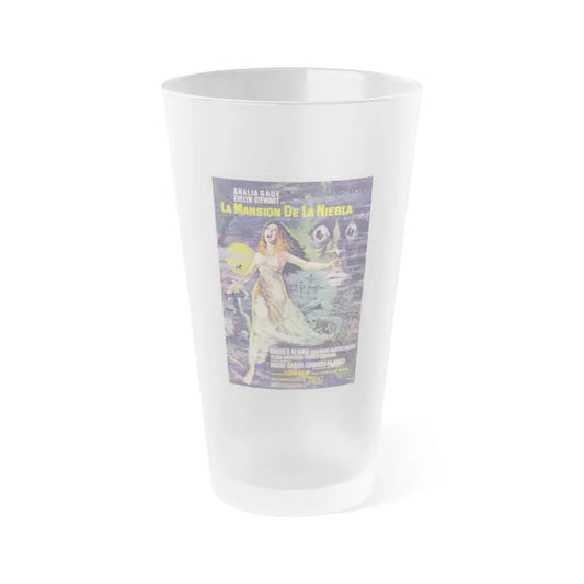 MURDER MANSION (MANIAC MANSION) 1972 Movie Poster - Frosted Pint Glass 16oz Default Title - Go Mug Yourself