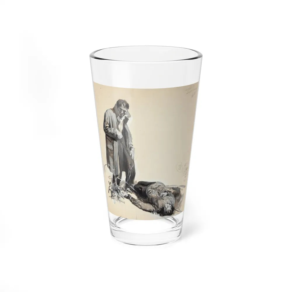 Murder of Gripps Corners, probable pulp illustration, 1934 (Magazine Illustration) Pint Glass 16oz-16oz-Go Mug Yourself