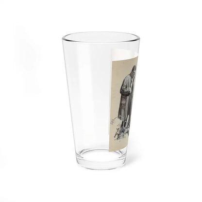 Murder of Gripps Corners, probable pulp illustration, 1934 (Magazine Illustration) Pint Glass 16oz-Go Mug Yourself