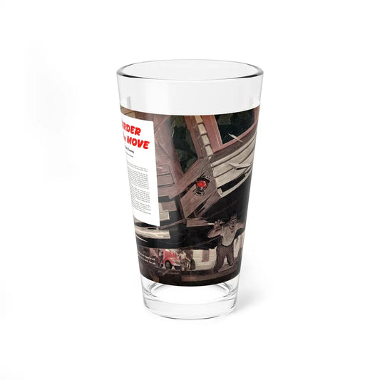 Murder on the Move, Cavalier magazine, March 1953 (Magazine Illustration) Pint Glass 16oz-16oz-Go Mug Yourself