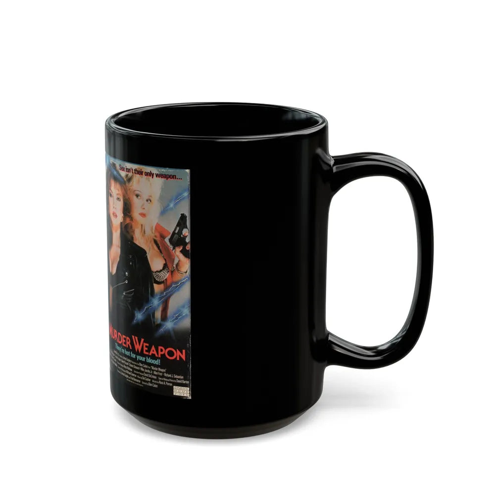 MURDER WEAPON (VHS COVER) - Black Coffee Mug-Go Mug Yourself