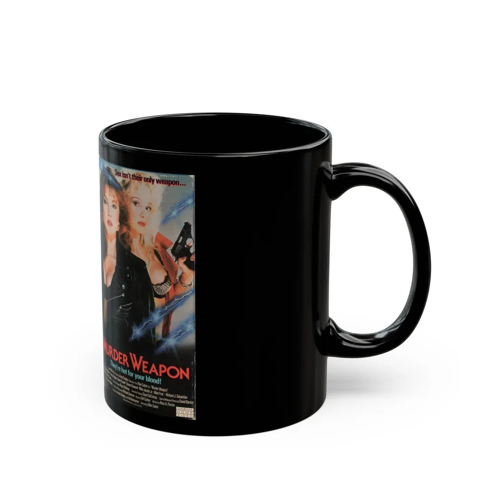 MURDER WEAPON (VHS COVER) - Black Coffee Mug-Go Mug Yourself