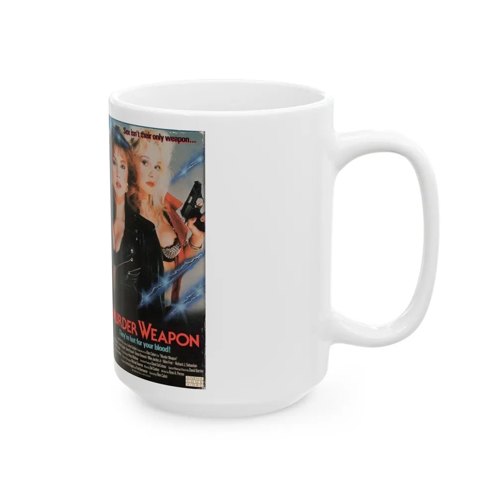 MURDER WEAPON (VHS COVER) - White Coffee Mug-Go Mug Yourself