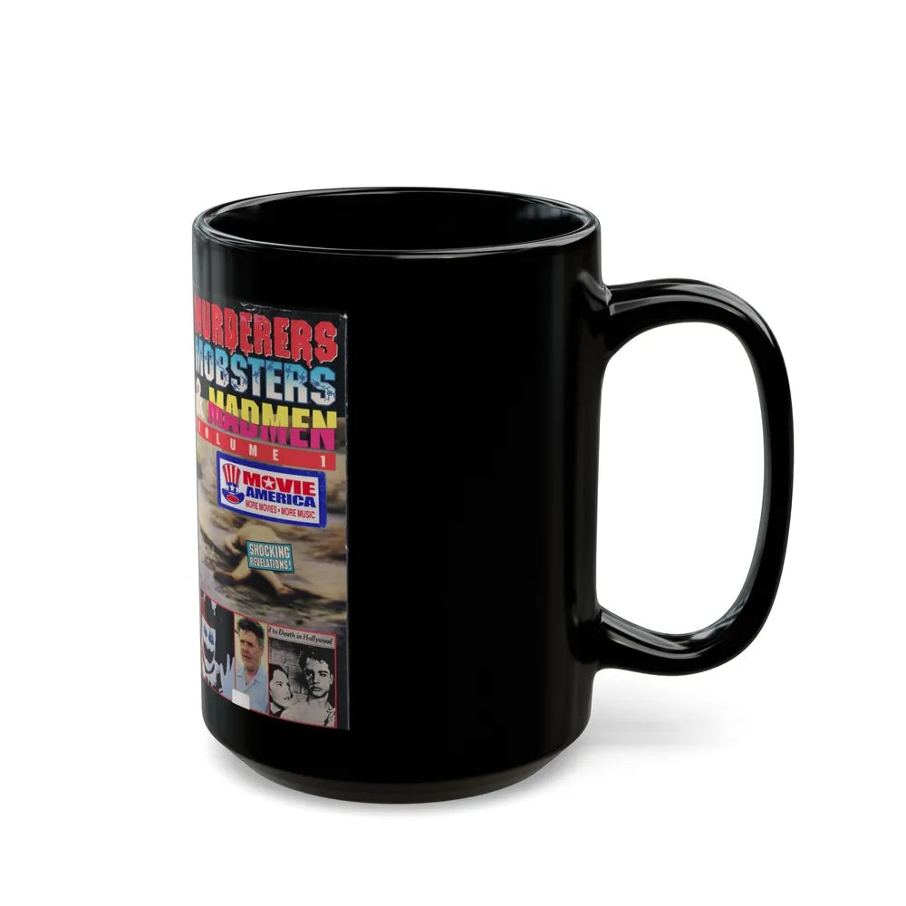 MURDERERS MOBSTERS AND MADMEN VOLUME 1 (VHS COVER) - Black Coffee Mug-Go Mug Yourself