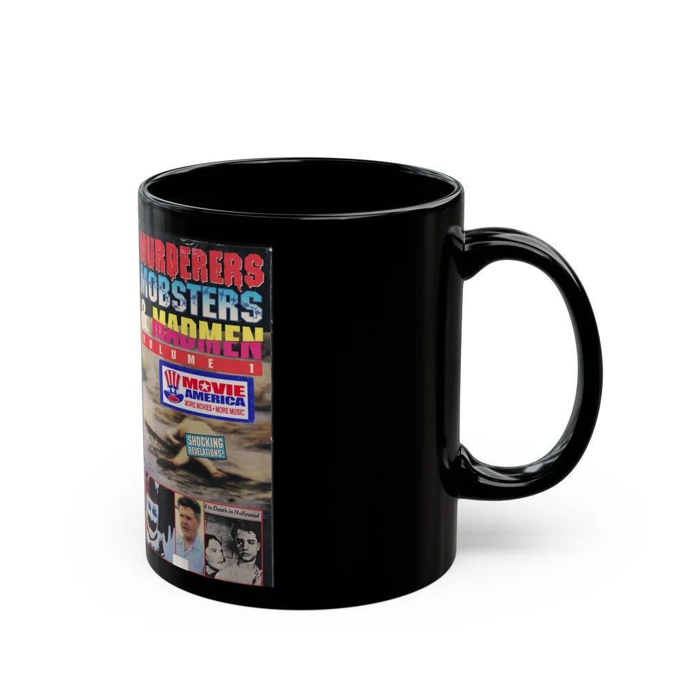 MURDERERS MOBSTERS AND MADMEN VOLUME 1 (VHS COVER) - Black Coffee Mug-Go Mug Yourself