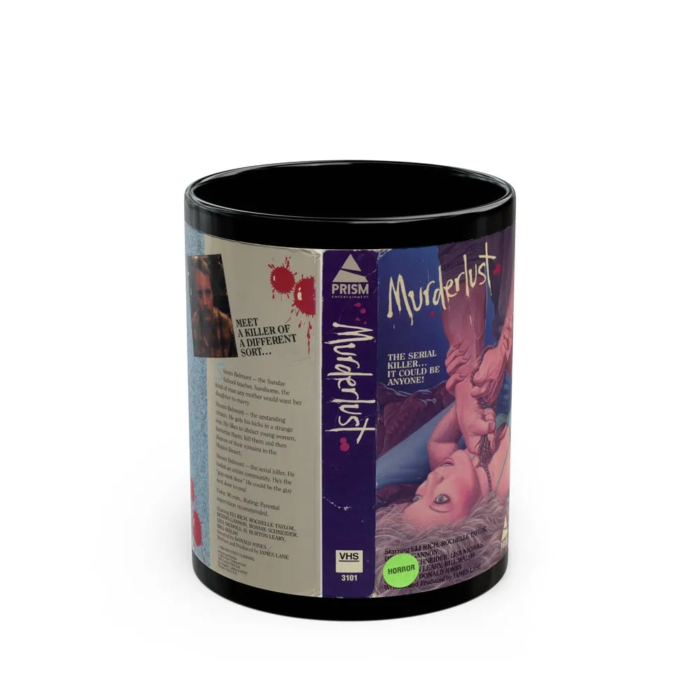 MURDERLUST (VHS COVER) - Black Coffee Mug-11oz-Go Mug Yourself