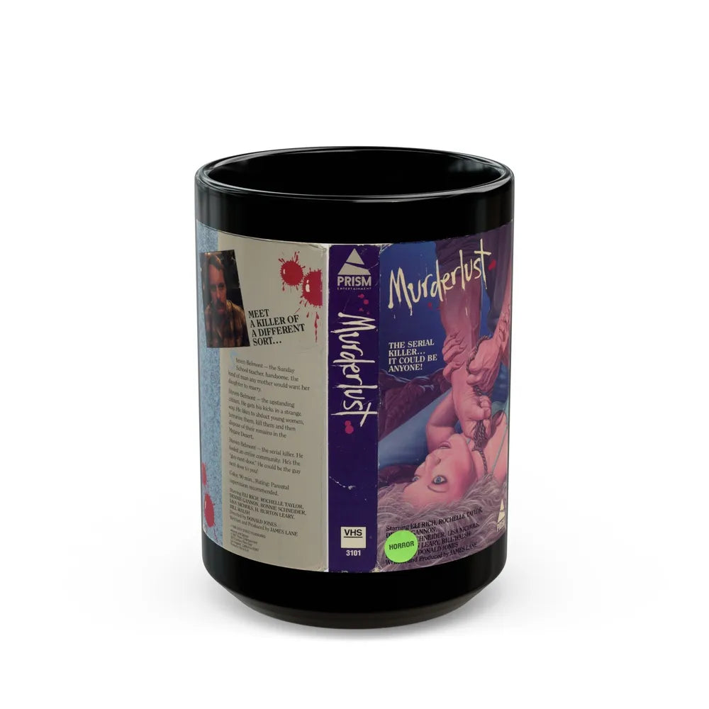 MURDERLUST (VHS COVER) - Black Coffee Mug-15oz-Go Mug Yourself