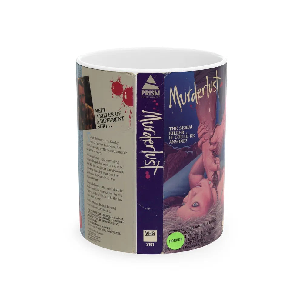 MURDERLUST (VHS COVER) - White Coffee Mug-11oz-Go Mug Yourself